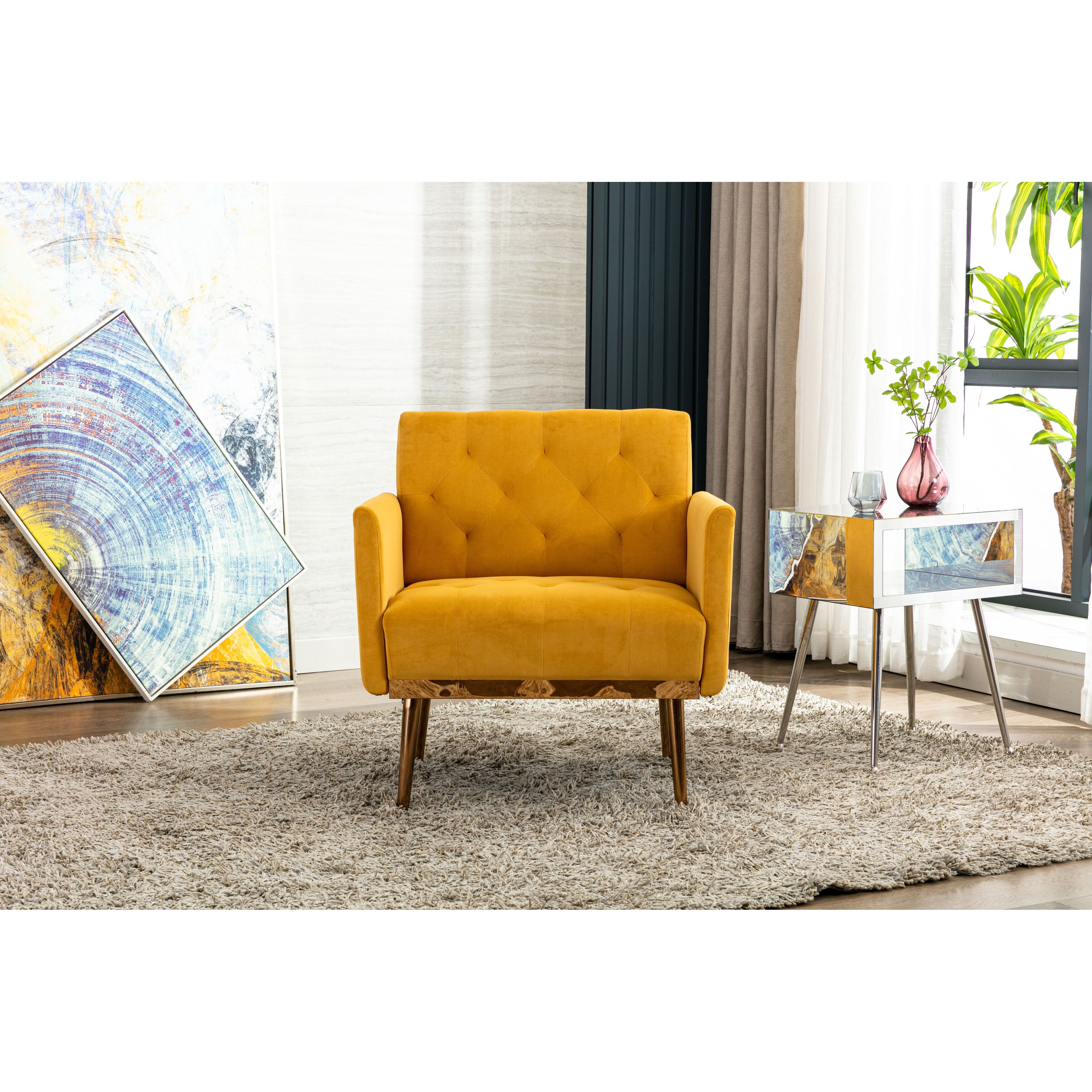 Mustard deals single chair