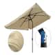 10 x 6.5ft Rectangular Patio Umbrella Outdoor Market Umbrellas with Crank and Push Button Tilt for Garden Swimming Pool Market