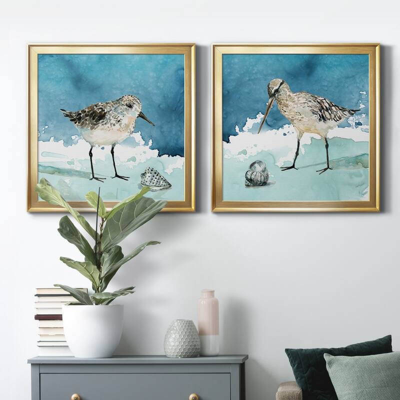 Delray Sandpiper I-Premium Framed Canvas - Ready to Hang - Multi-Color