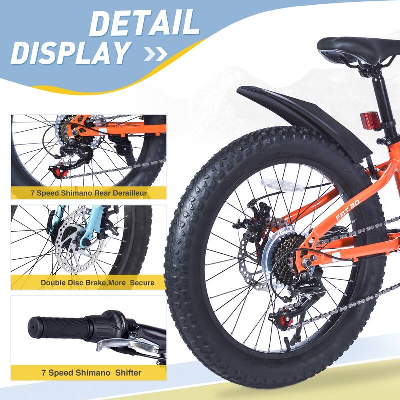 24 Inch Bicycles Fat Tire Mountain Bike