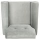 preview thumbnail 4 of 9, SAFAVIEH Mid-Century Modern Glam Mira Velvet Light Grey Club Chair - 32" W x 29" D x 37" H