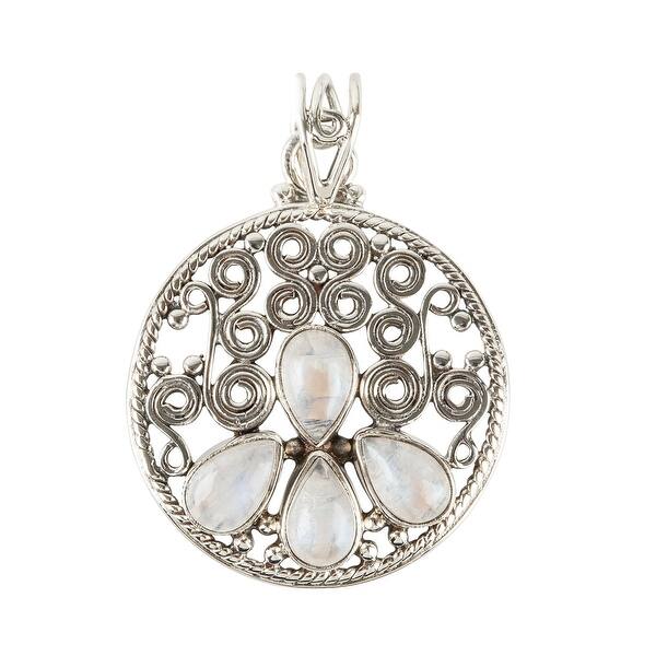 3 925 Sterling Silver RAINBOW MOONSTONE Pendant 3 925 Sterling Silver RAINBOW MOONSTONE Pendant