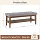 preview thumbnail 46 of 46, Entryway Shoe Bench Storage Bench Fabric Solid Wood, 43-inch Upholstered Bench for Living Room, Bedrooms
