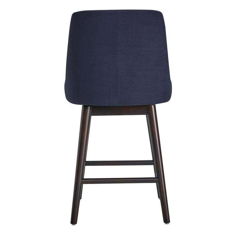 Spruce & Spring Hazel Upholstered Counter Height Swivel Barstool with Back