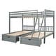 preview thumbnail 14 of 18, Full Over Double Twin Storage Bunk Bed with Drawers