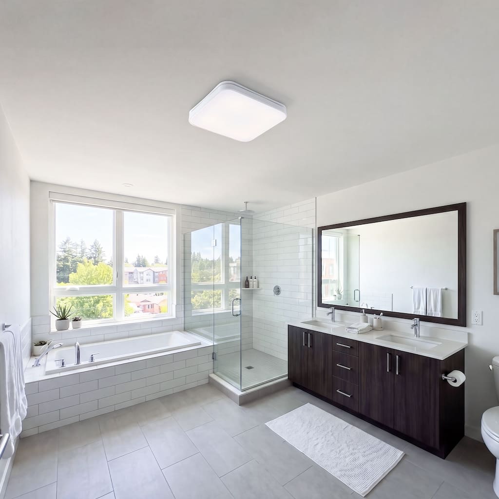 110 CFM Bathroom Exhaust Fan with LED Light, 3CCT 3000K/4000K/5000K, Ultra Quiet, Easy Installation, Energy Saving