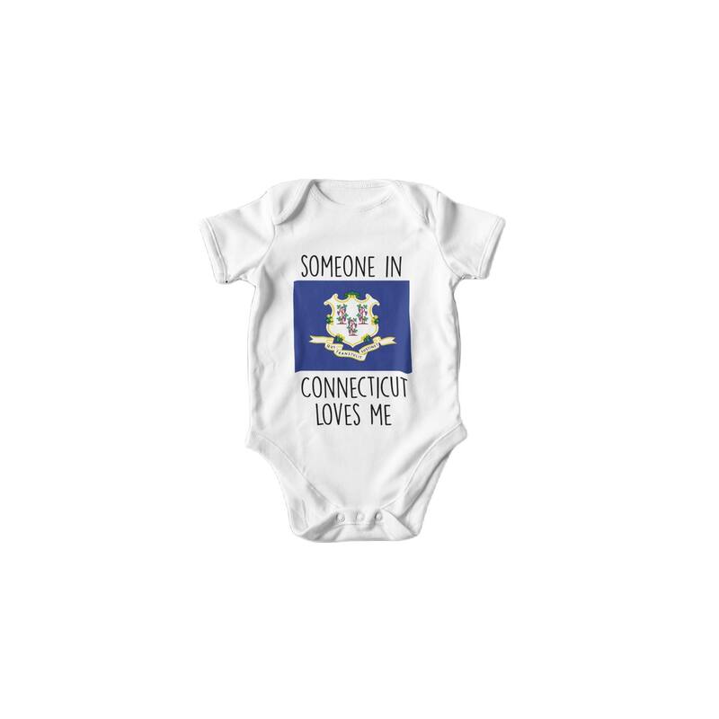 Connecticut - Baby Boy Girl Clothes Infant Bodysuit Funny Cute Newborn - Blue - 0-3M