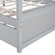 preview thumbnail 7 of 11, Full Size Wood Canopy Bed with Trundle Bed & Support Slats, No Box Spring Needed