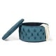 preview thumbnail 8 of 22, Adeco Round Storage Ottoman Button Tufted Footrest Stool Bench