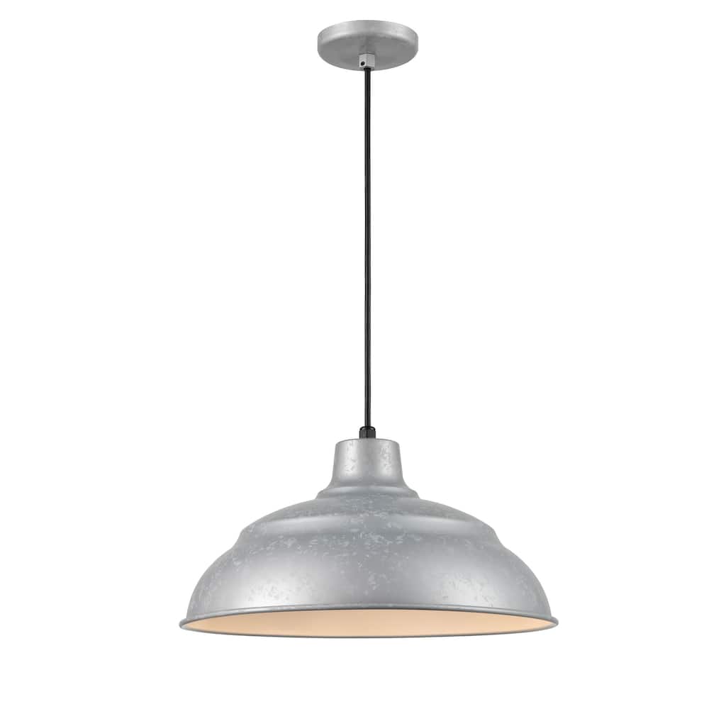 Millennium Lighting R Series 17" Metal Cord Hung Warehouse LED Indoor Outdoor Pendant Light