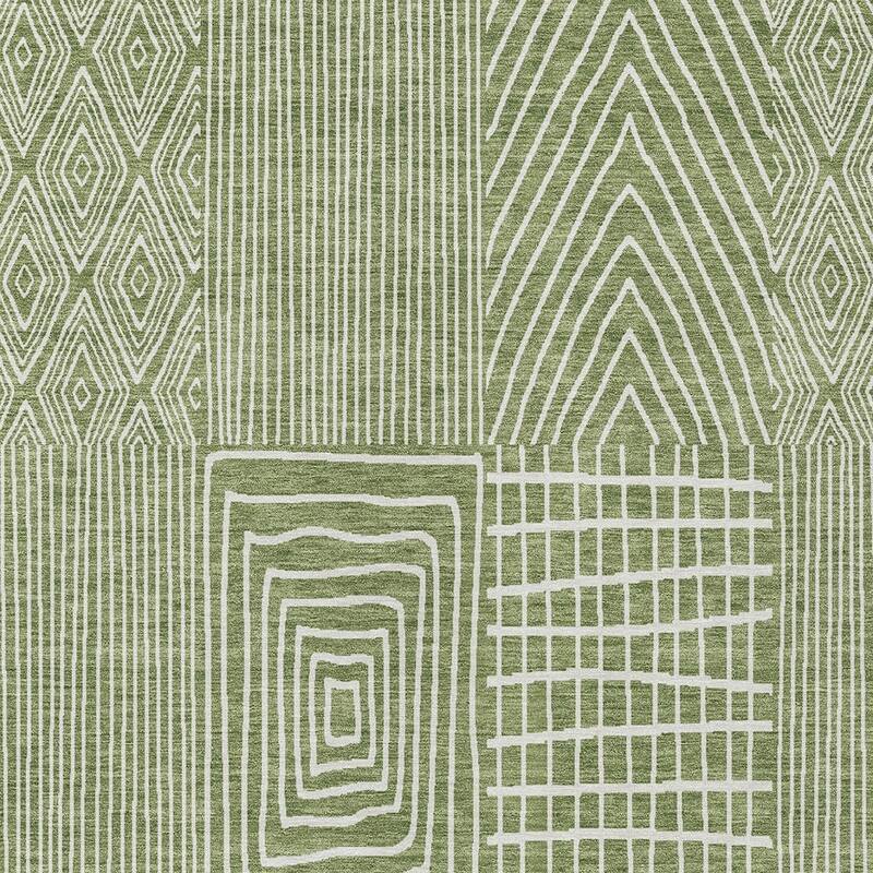 HomeRoots Geometric Transitional Rectangle Outdoor Rug