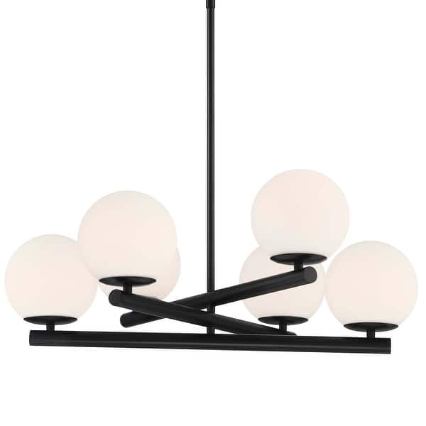 slide 2 of 2, Designers Fountain D252C-6CH Crown Heights 6 Light 26" Wide Chandelier Matte Black