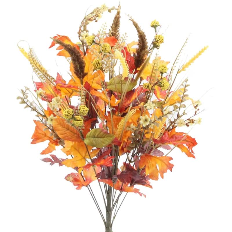 Artificial Autumn Flowers Fall, Gold/Orange Mix - 20 Inch - ABN3B003-GDOR-MIX - 20 Inch