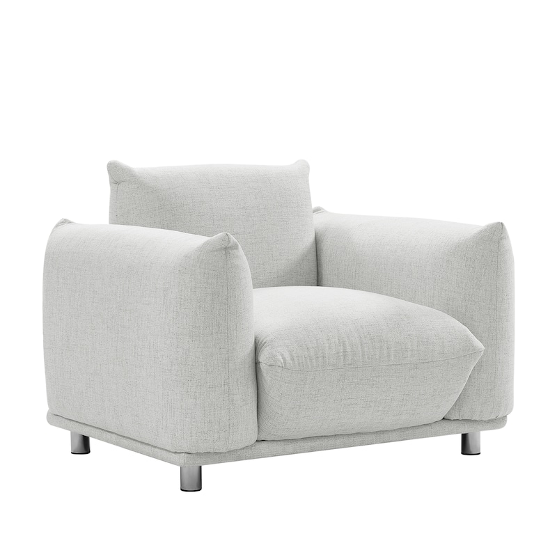 Accent Cotton Linen Chair Single Sofa