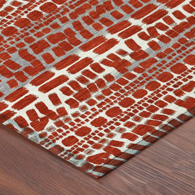 Machine Washable Indoor/ Outdoor Modern Winfield Chantille Rug