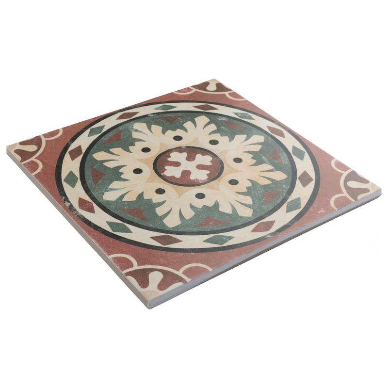 Merola Tile Habana Rosso 9-3/4" x 9-3/4" Porcelain Floor and Wall Tile