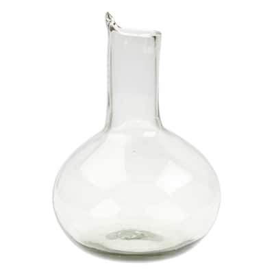 NOVICA Artisan Handblown Recycled Ecofriendly Glass Decanter Wine From Mexico Clear Tableware Drinkware 'Exquisite Shape'