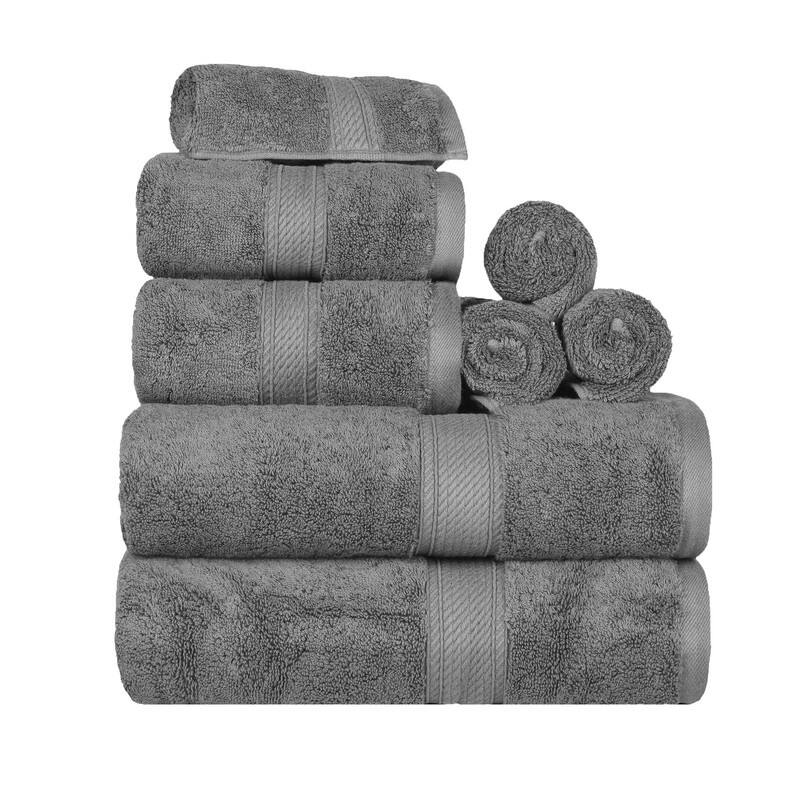 Superior Egyptian Cotton Pile Heavyweight 8-Piece Towel Set