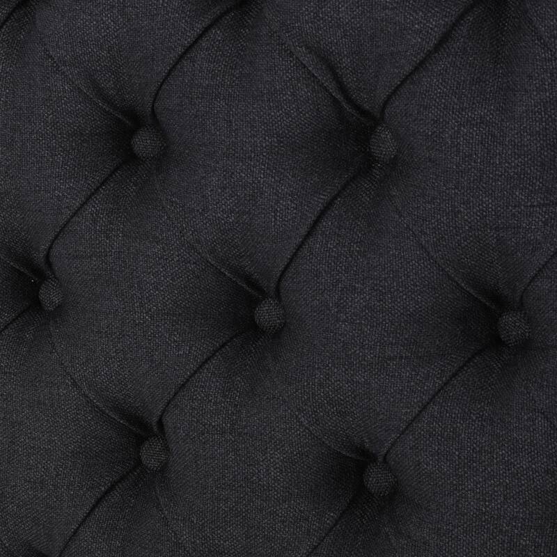 Tufted Upholstered Queen Size Bed Headboard in Modern Button Design, Adjustable Solid Wood Head Board