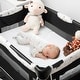 preview thumbnail 2 of 8, Portable Tri-fold Pack and Play Mattress Pad with Gel-Infused Memory Foam - 38" x 26" x 2"