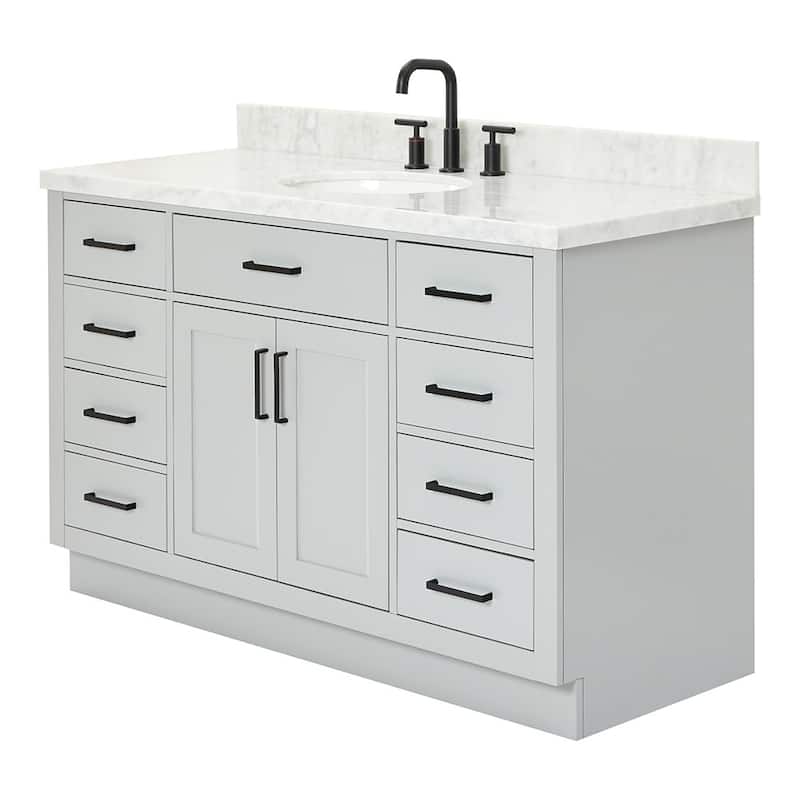 Ariel T055SCWOVO Hepburn 55" Free Standing Single Basin Vanity Set