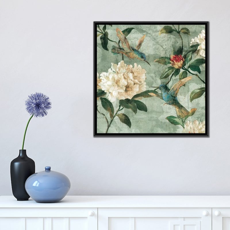 iCanvas "Birds Of A Feather I" by Renee Campbell Framed Canvas Print
