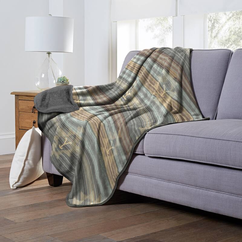 Paramount Yellowstone Western Ombre Silk Touch Sherpa Throw Blanket