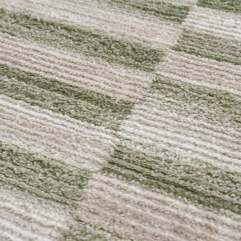 Hauteloom Liverpool Living Room, Bedroom Area Rug - Contemporary - Off White,Medium Gray,Light Gray - 9'2" x 12'