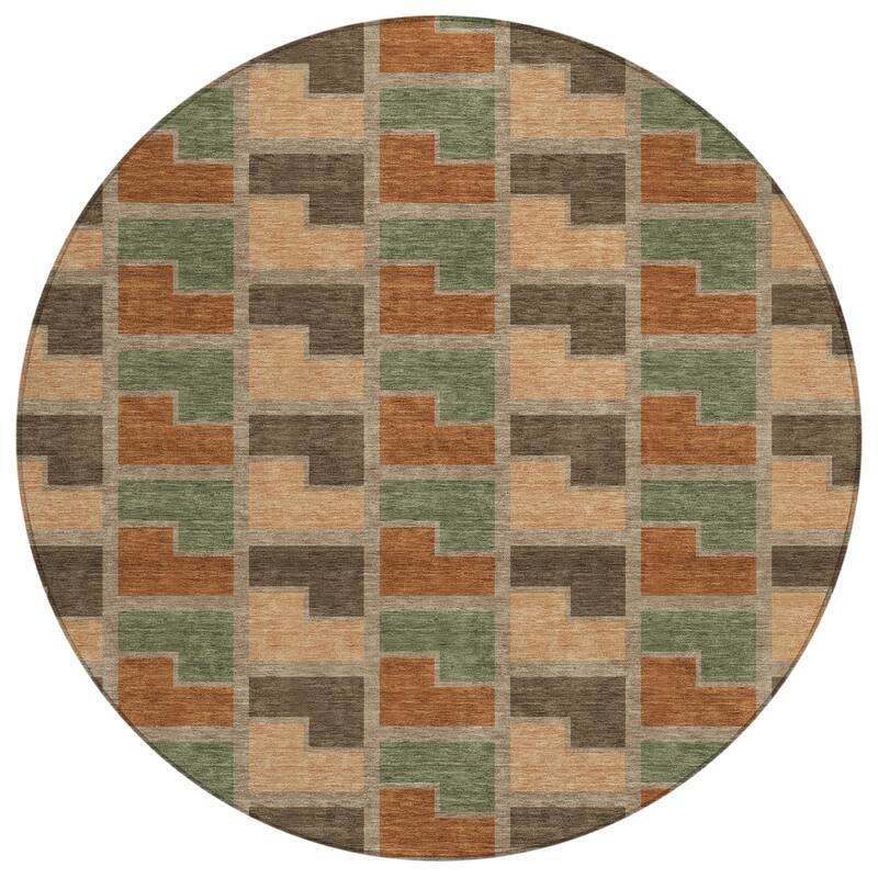 Machine Washable Indoor/ Outdoor Contemporary Kaylee Chantille Rug