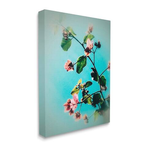 Stupell Industries Pink Florals Blossoming on Tree Branches Spring Bloom Canvas Wall Art - Green