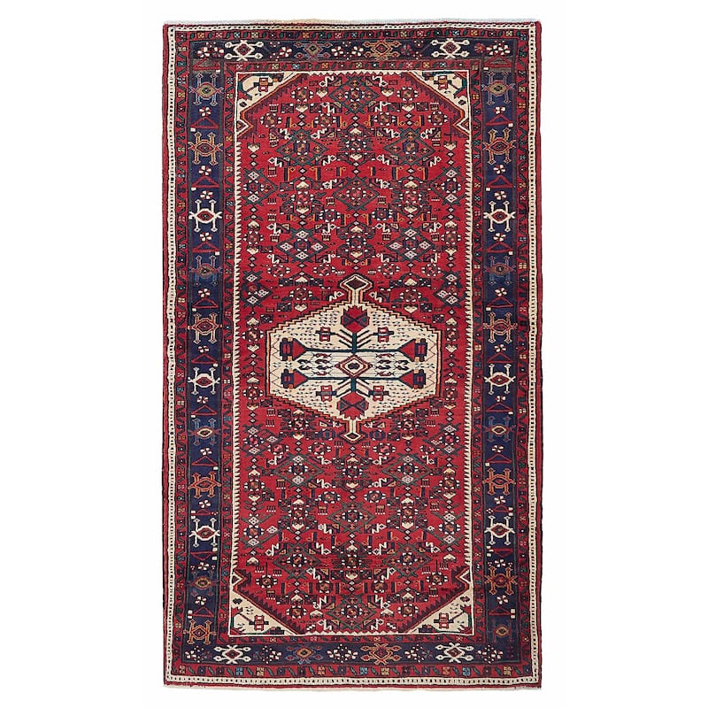 ECARPETGALLERY Hand-knotted Andelz Red Wool Rug - 4'7 x 8'2