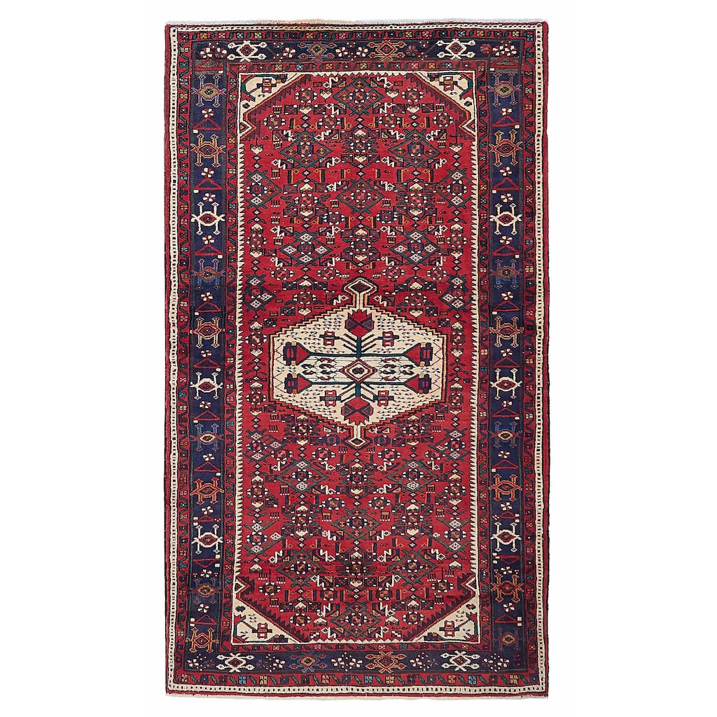 ECARPETGALLERY Hand-knotted Andelz Red Wool Rug - 4'7 x 8'2