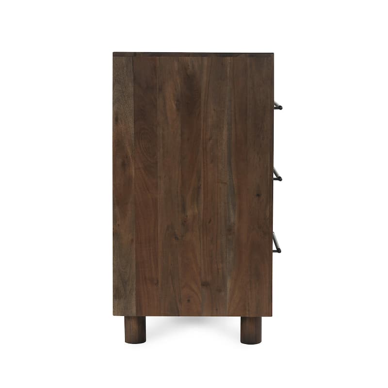 Classic Home Jaxon Nine-Drawer Acacia Wood Dresser in Cocoa Brown
