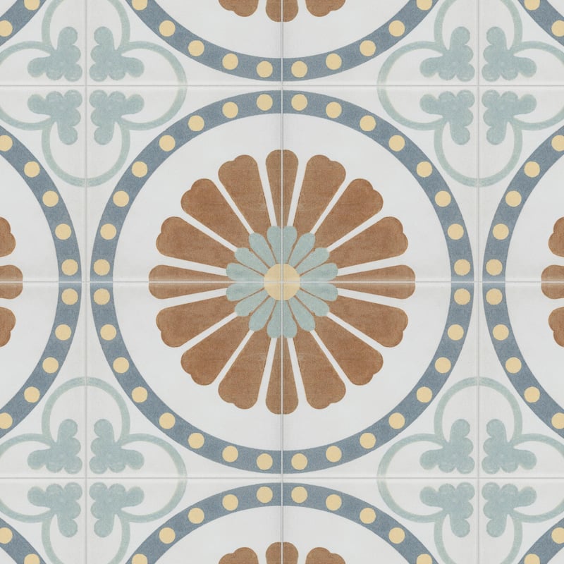 Merola Tile Revival Mini Ring 3-7/8" x 3-7/8" Ceramic Floor and Wall Tile