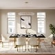 preview thumbnail 10 of 58, Modern Marble Dining Table with White Rectangular Tabletop Gold Stainless Legs, Dining Room Table