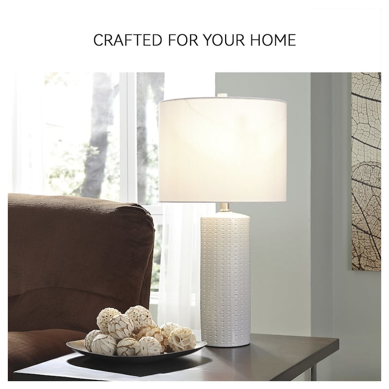 Steuben White 25 Inch Table Lamps - Set of 2