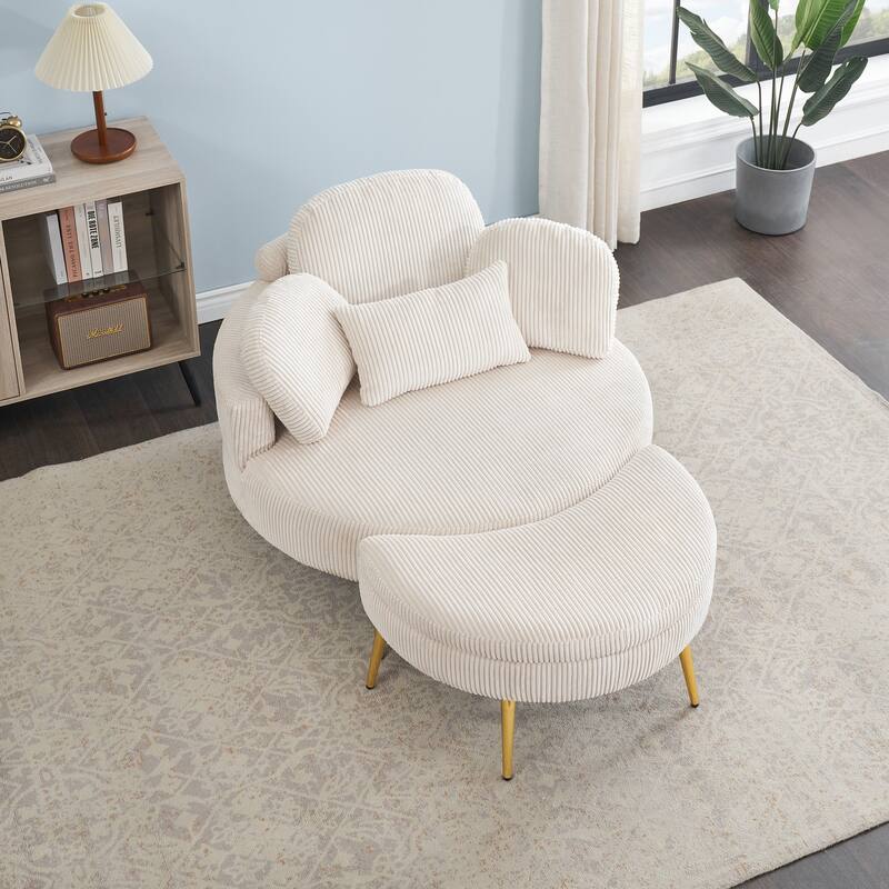 61 Inches Comfortable Seat Small Sofa with Small End Table