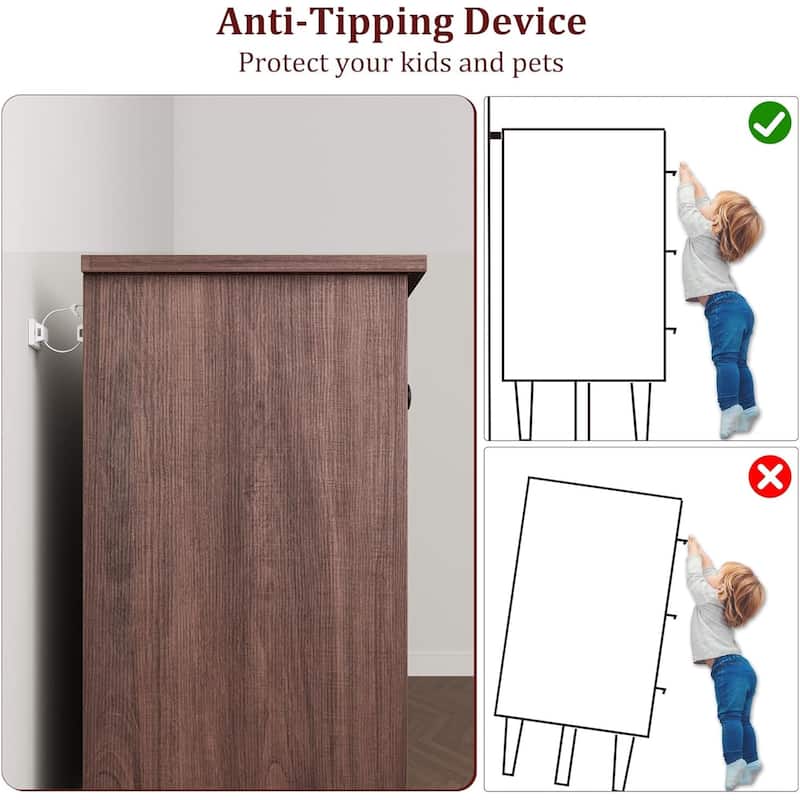 47" Wide 6-Drawer Dresser, Wooden Storage Cabinet