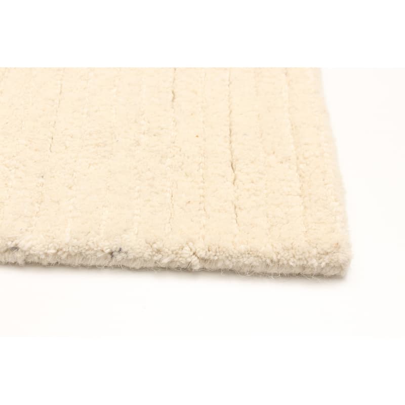 ECARPETGALLERY Hand Tufted Timeless Cream Wool Rug - 5'0 x 8'0