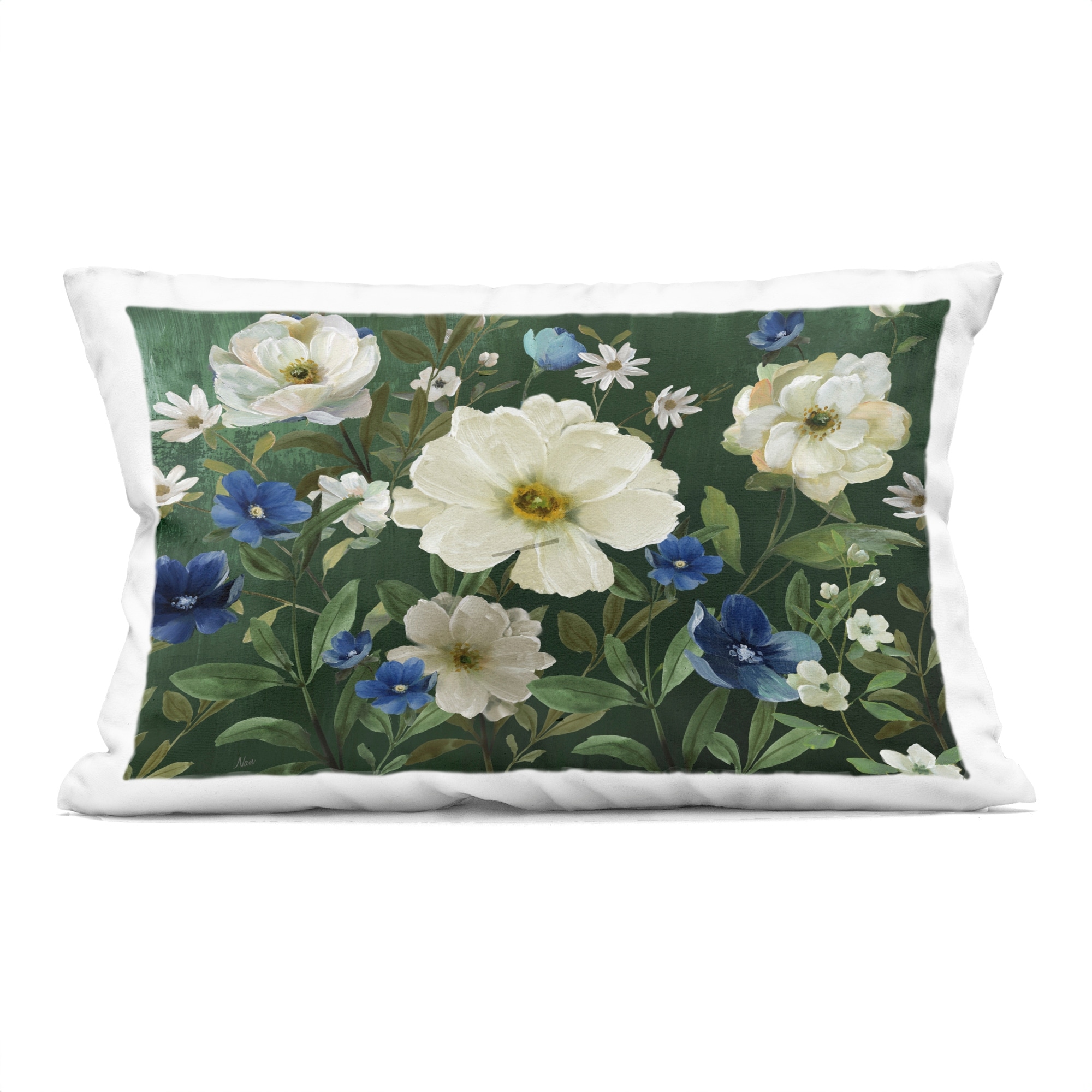 Stupell Blooming White Flowers in Nature Decorative Printed Throw Pillow Design by Nan