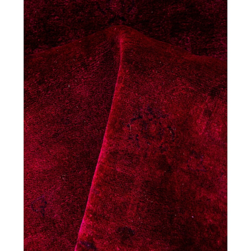 Overdyed One-of-a-Kind Hand-Knotted Area Rug - Pink - 6' 1" x 6' 1"