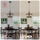 preview thumbnail 24 of 29, Cusp Barn 5-Light Farmhouse Wood Chandelier Adjustable Handmade Rustic Drum Ceiling Light Fixture Hanging Lamp for Foyer Kitchen