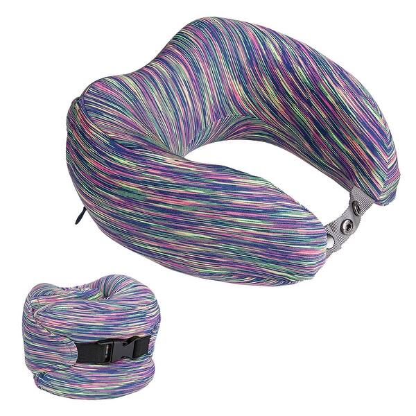 Striped Arctic Purple LANGRIA Memory Foam Neck Pillow U-Shape Travel Pillow Ergonomic Contoured Design with Adjustable Neck Size Washable Cover for Plane Train Car Bus Office Striped Arctic Purple LANGRIA Memory Foam Neck Pillow U-Shape Travel Pillow Ergonomic Contoured Design with Adjustable Neck Size Washable Cover for Plane Train Car Bus Office