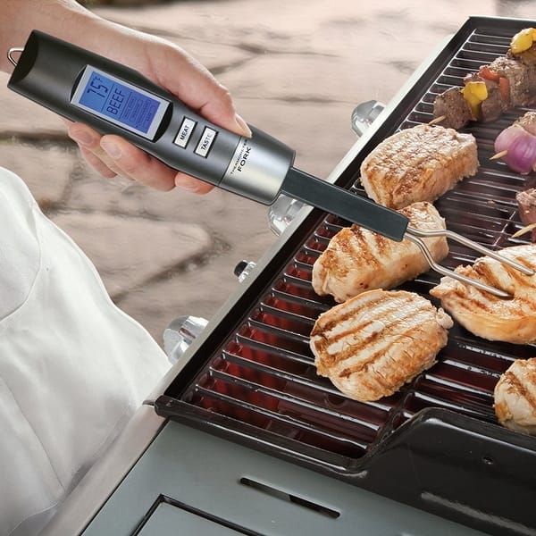 Meat Thermometer, Thermometer Grill Fork, Stainless Steel For BBQ BBQ Fork  Meat Fork Meat 