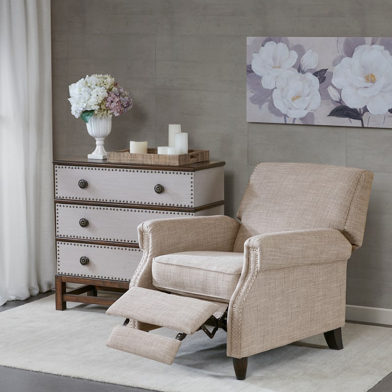 Madison Park Evanston Push Back Recliner - Sand