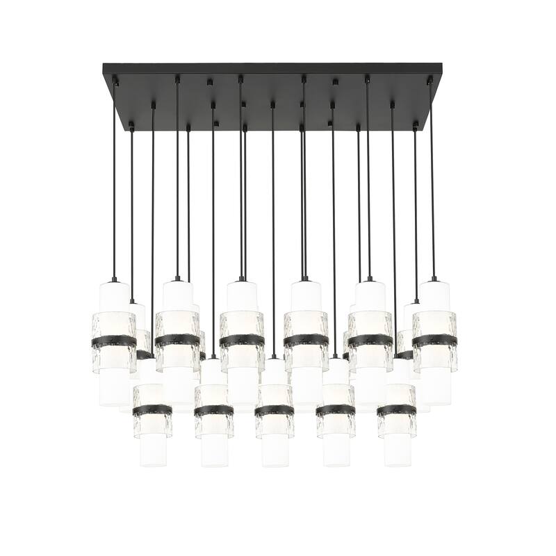 Cayden 17 Light Linear Chandelier in Matte Black - Matte Black