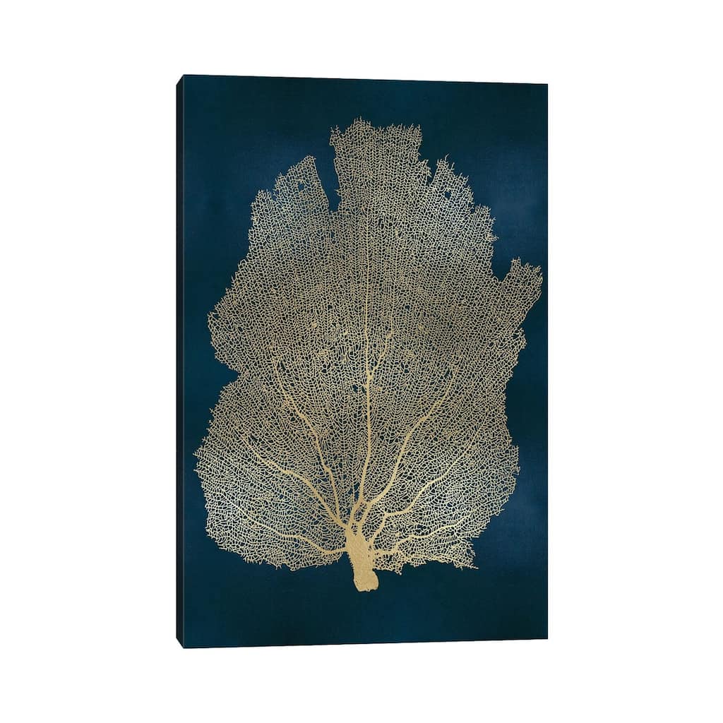 iCanvas "Sea Fan Gold on Teal I" by Melonie Miller Canvas Print