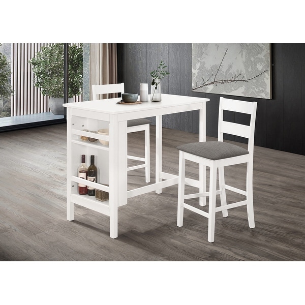 3 piece counter on sale height dining set white