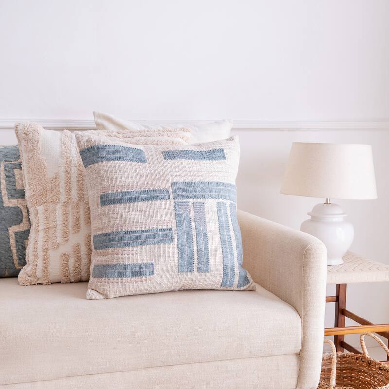 Sevita Stacy Garcia Modern Geometric Handmade Decorative Throw Pillow