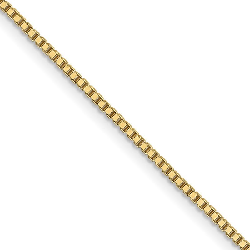 Curata 10k Yellow Gold 0.9mm Box Chain Necklace (Lobster)